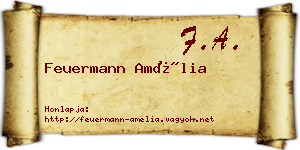Feuermann Amélia névjegykártya